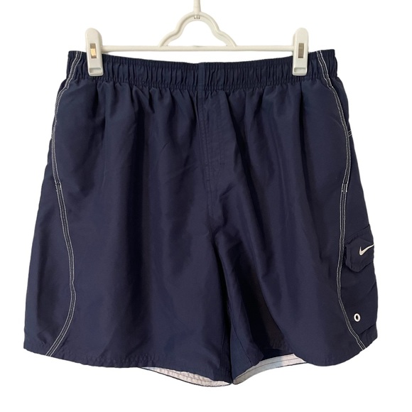 Nike Men’s Lined Volley Swim Trunks Board Shorts With Pockets Navy Blue Size XXL - Picture 1 of 2